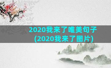 2020我来了唯美句子(2020我来了图片)