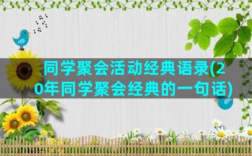 同学聚会活动经典语录(20年同学聚会经典的一句话)