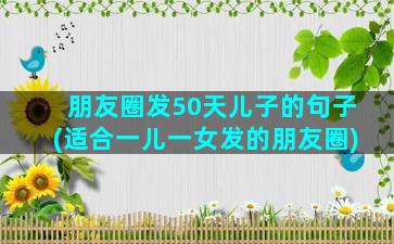 朋友圈发50天儿子的句子(适合一儿一女发的朋友圈)