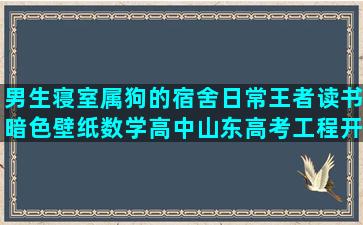 男生寝室属狗的宿舍日常王者读书暗色壁纸数学高中山东高考工程开工摘抄青春图片励志哲理语录