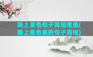 路上景色句子简短唯美(路上景色美的句子简短)