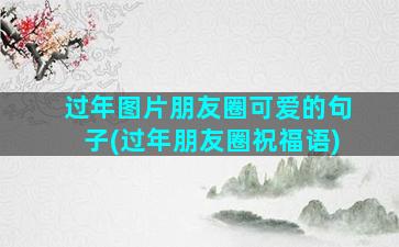 过年图片朋友圈可爱的句子(过年朋友圈祝福语)